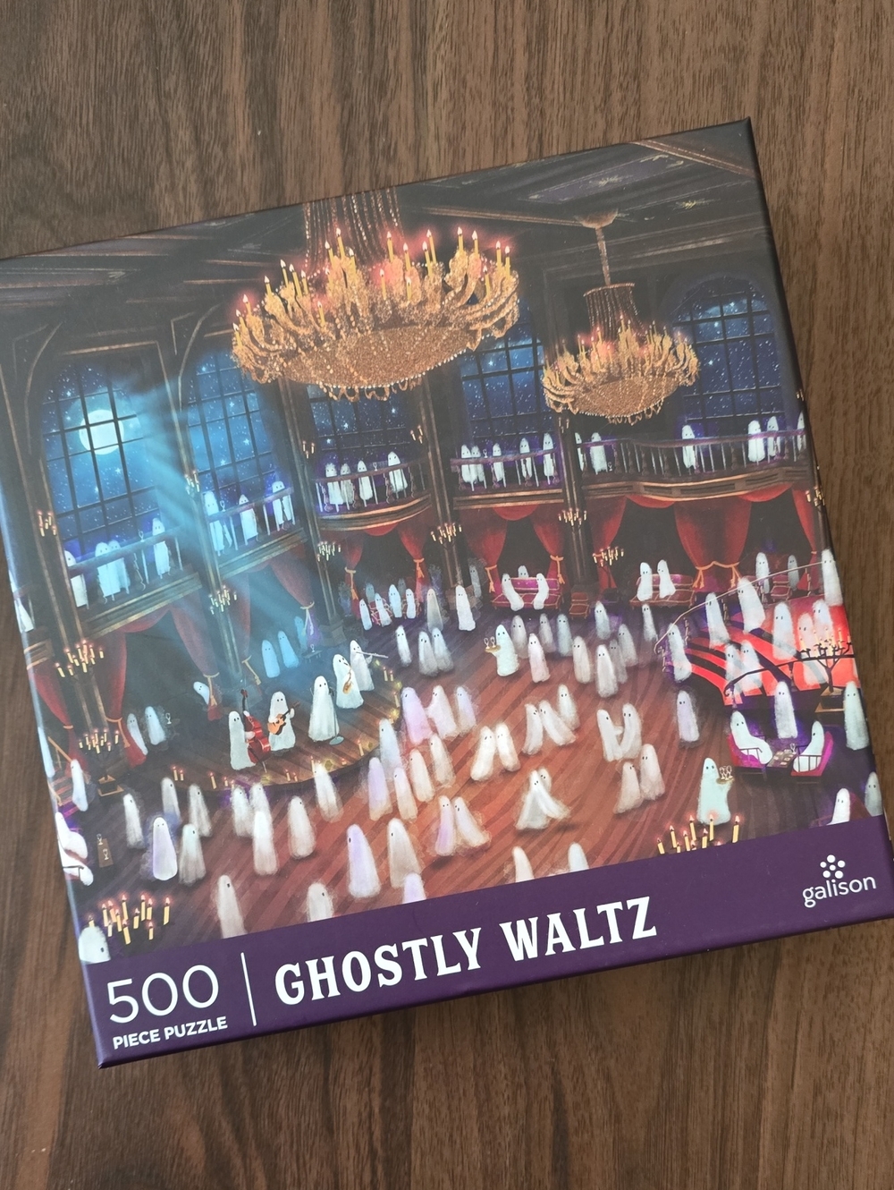Galison Ghostly Waltz 500-Piece Puzzle — Purple Artwork